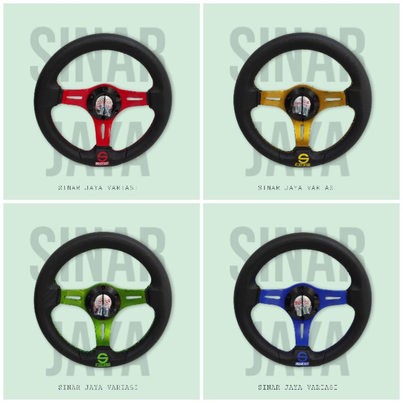SETIR MOBIL RACING/STIR MOBIL VARIASI/STIR PALANG WARNA UKURAN 12 INCH