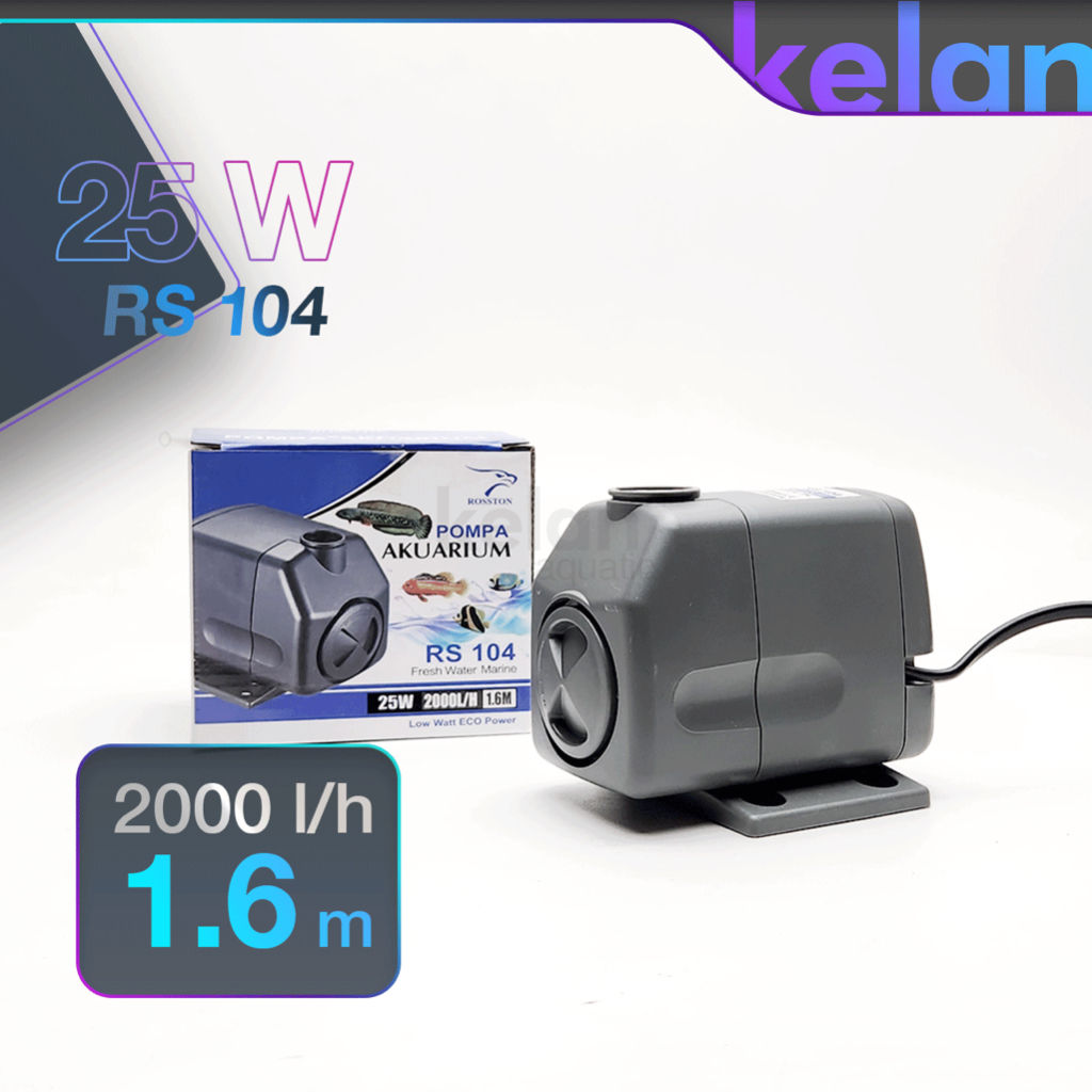 Rosston RS 104 Pompa Celup Aquarium Kolam 2000 L/H