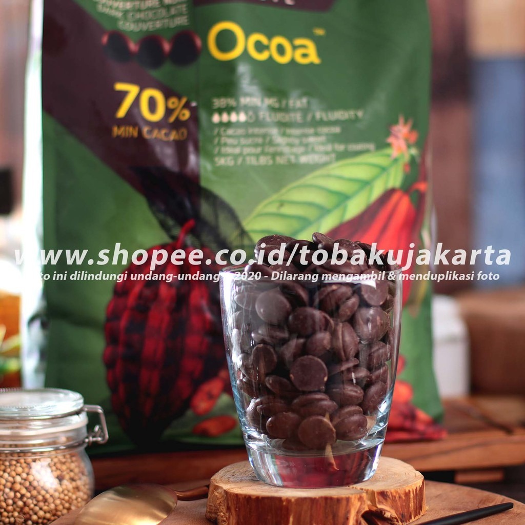 

Cacao Barry - OCOA 70% 100gr Dark Chocolate Couverture Cokelat Coin Coklat Baking