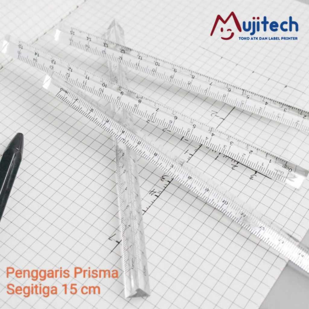 

PENGGARIS PRISMA SEGITIGA MISTAR TRIANGULAR PRISM RULER STIK 15 CM