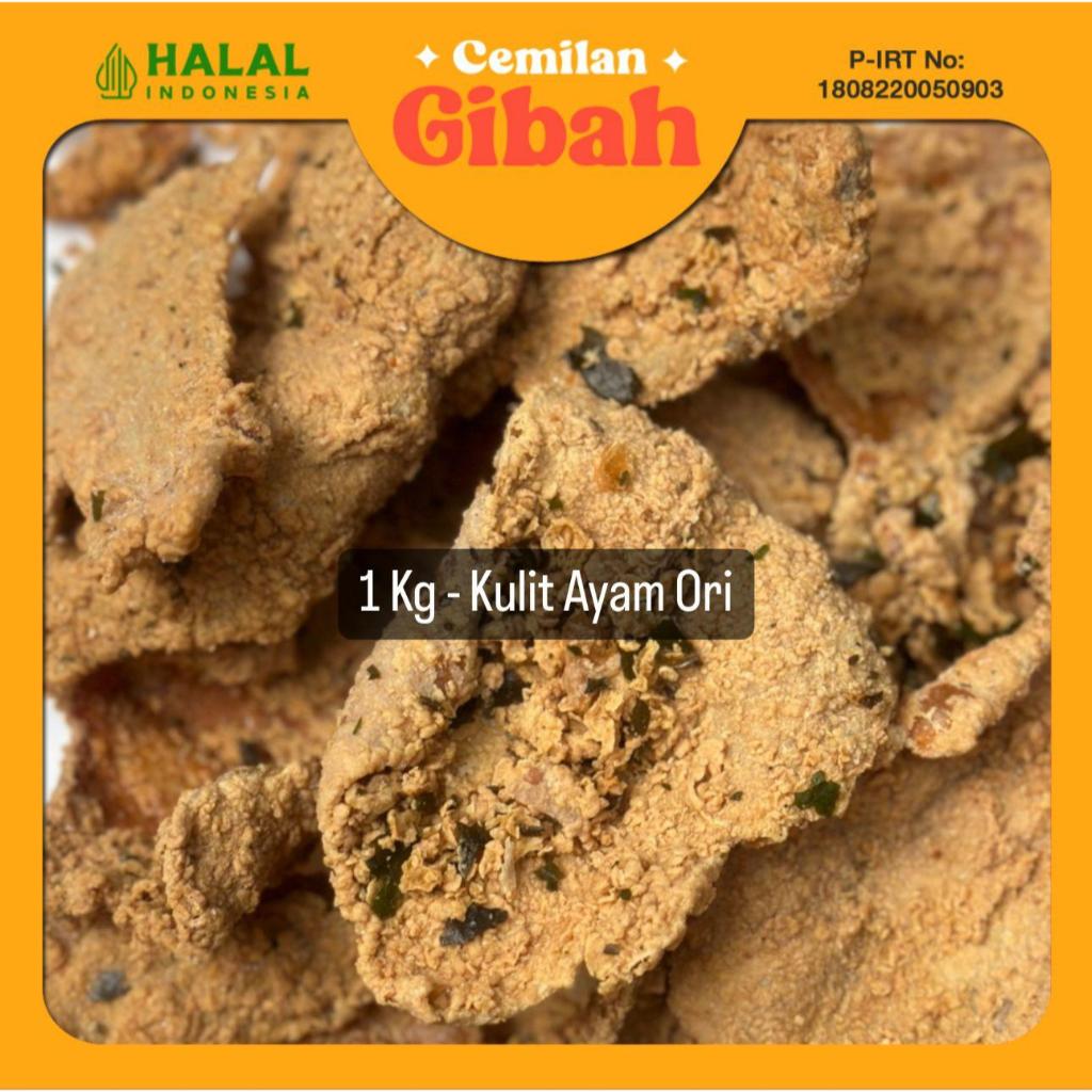 

Ukuran Jumbo - 1 Kg - Keripik Kulit Ayam Ori Ala Cemilan Gibah - Cemilan Gibah