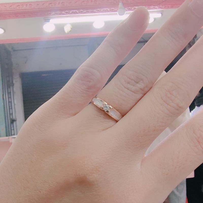 cincin kawin ring permata mas asli 8k ukuran di note ya