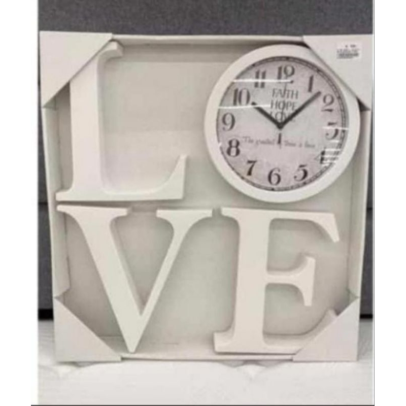 Hiasan dinding informa Love Putih dekorasi dinding wall decoration jam dinding jam tembok hiasan tem