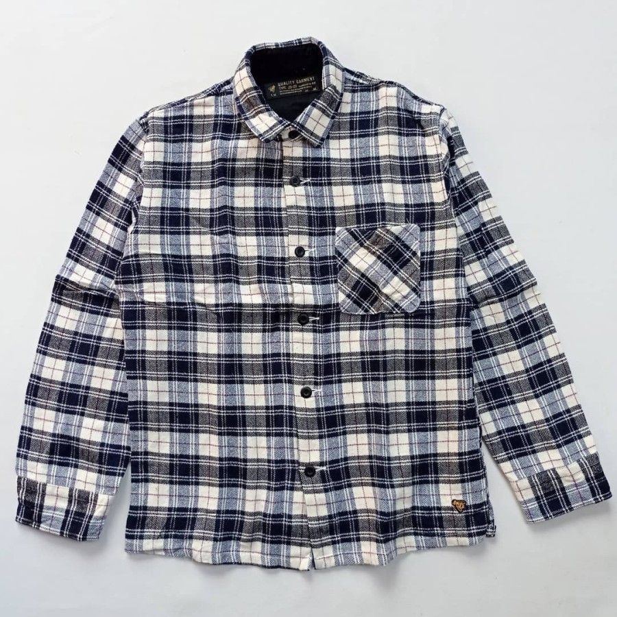 kemeja uniqlo x kiminori morishita KM plaid flannel shirt outer cdg