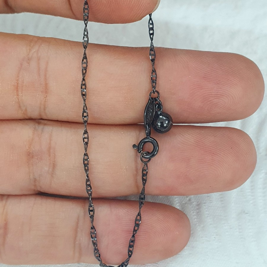gelang rantai model black gold 1 lonceng var 1 emas 75 % 750 75% 17k