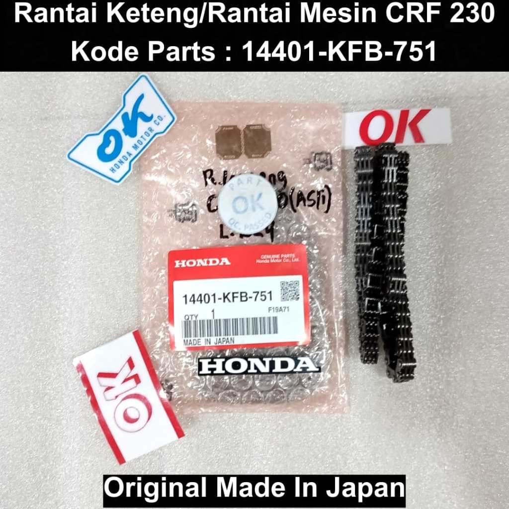 14401 KFB 751 Rantai Keteng Mesin Kamprat Chain Cam HONDA CRF 230 Made In Japan