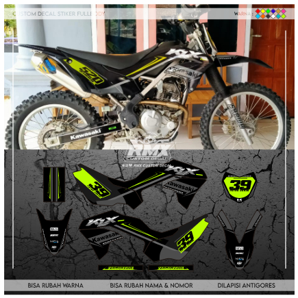 DECAL KLX 230 FULLBODY (009) DEKAL STIKER KLX 230 R S SM SE 2019 2020 2021 2022 2023 LAMA HITAM HIJA