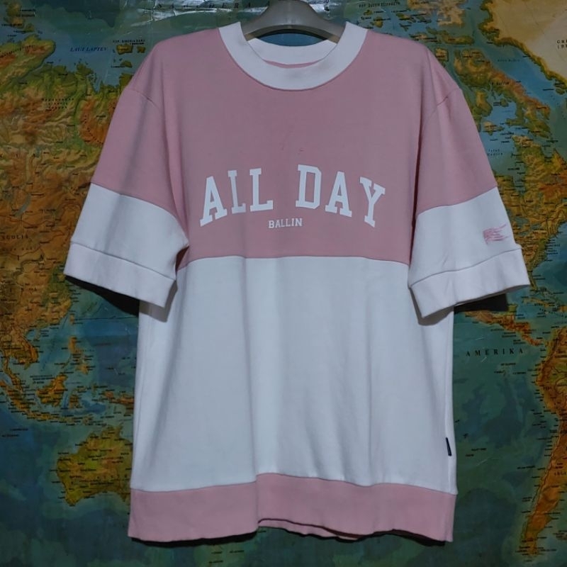 crewneck short sleeve RMT CRW ROMANTIC CROWN ALL DAY BALLIN pink white original