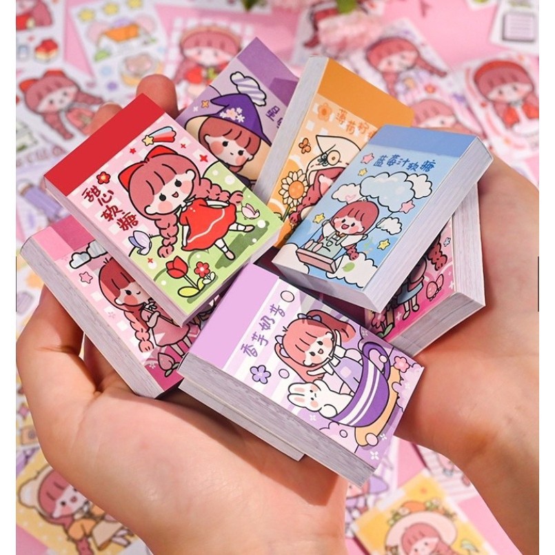 

Stiker Buku Momo Kecil Mini / Sticker Note Washi Karakter Manga Anak