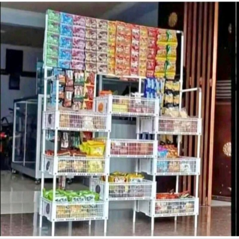 RAK WARUNG SUSUN ELATASE WARUNG RAK DAGANGAN KERANJANG SUSUN