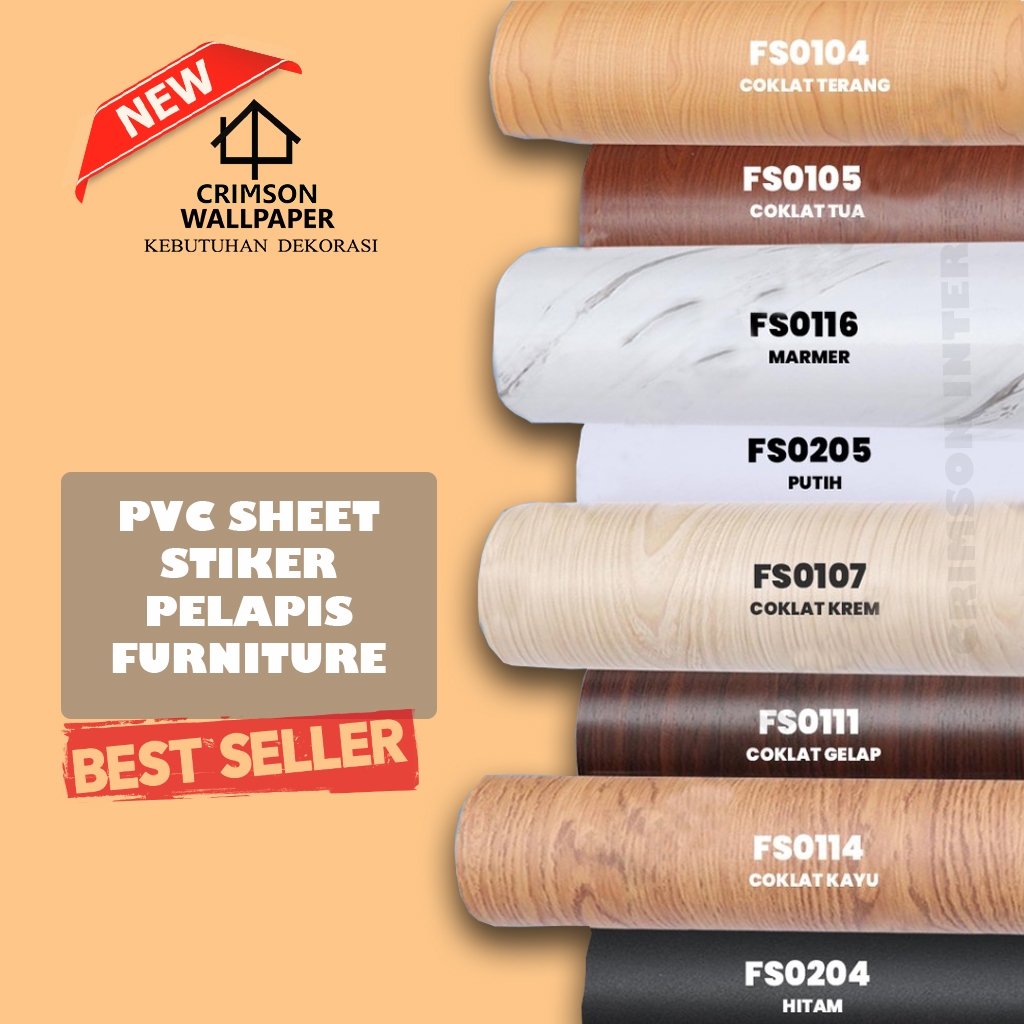 PELAPIS FURNITURE - HPL STIKER PVC - TACON SHEET - DECOSHEET STICKER WOOD - STIKER HPL KAYU