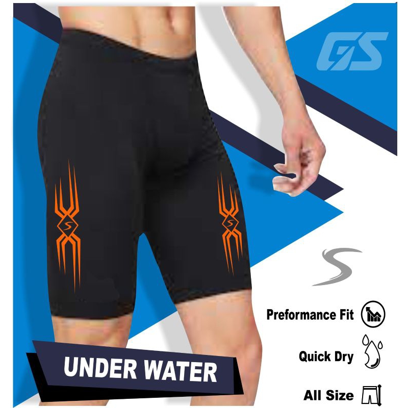 Pakaian Renang pria Legging short pendek pakaian dalam pria olahraga renang