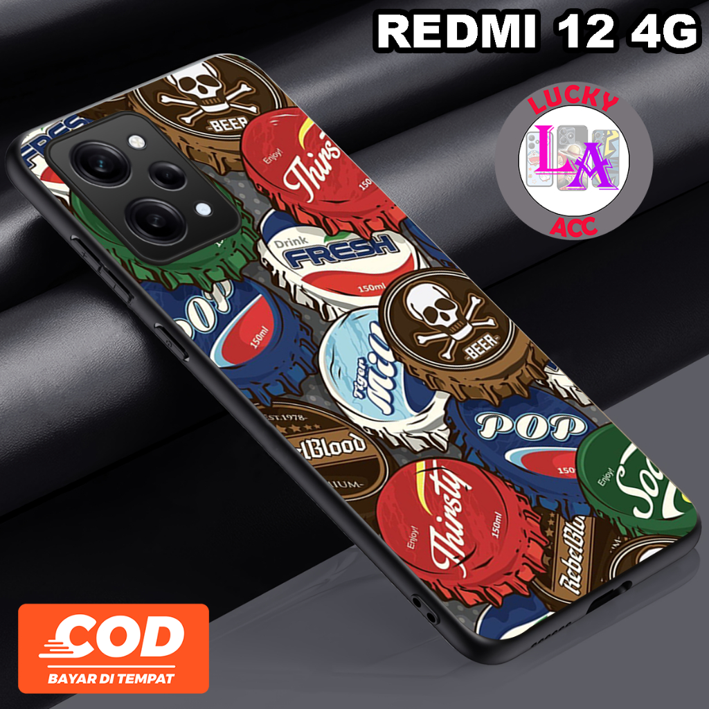 Softcase Glass Case Redmi 12 Terbaru Case Redmi 12 2023 - Casing Handphone Redmi 12 terbaru - Pelind