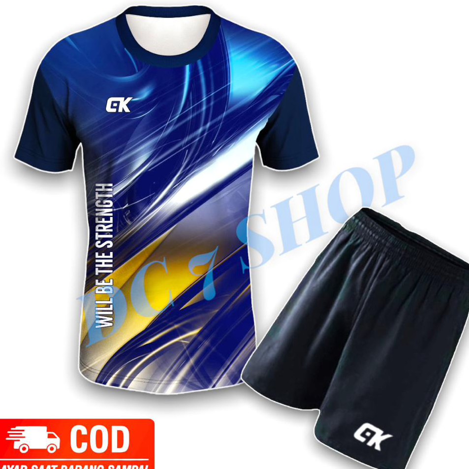 ➹→❆❂ DC7 Setelan Baju dan Celana Baju Badminton Kaos Bulutangkis LN Full Print Dewasa Size M L XL LN