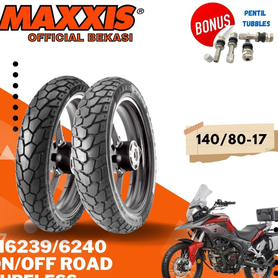 FBRI324 BAN MAXXIS MOTOR M6239 / M6240 RING 17 ( 70/90-17 / 90/90-17 / 100/80-17 / 110/80-170 / 120/