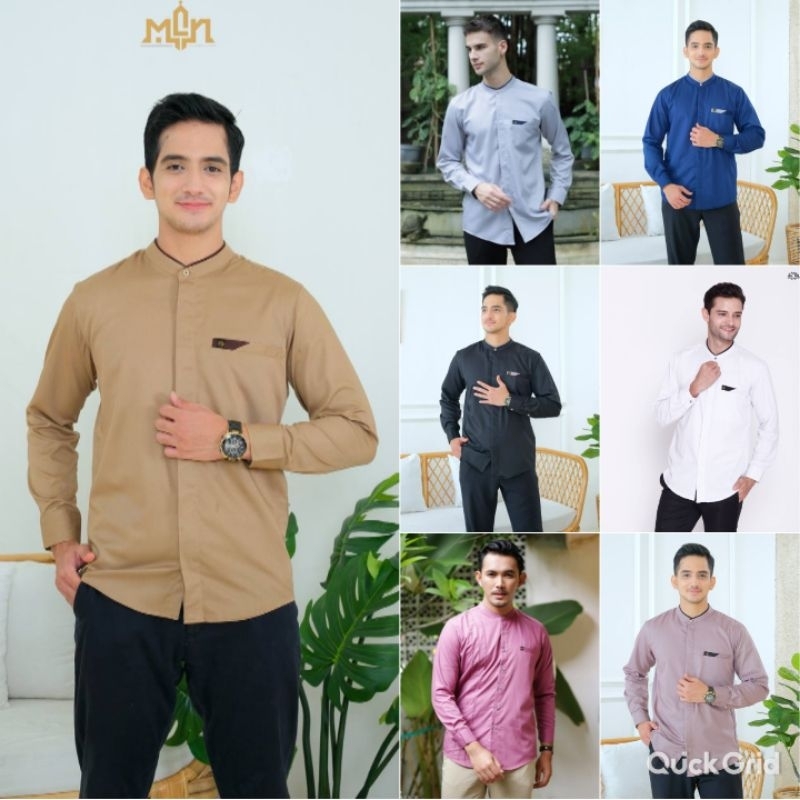 baju koko michan baju koko dewasa lengan panjang Baju Muslim Pria Lengan panjang Baju Atasan Pria Le