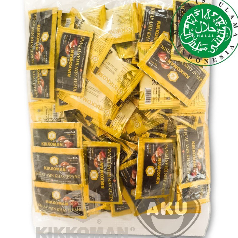 

Terlaku. Kikkoman Soy Sauce Shoyu - Kecap Asin Khas Jepang Halal Sachet 5ml 100pc