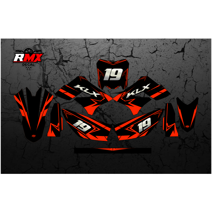 DECAL KLX 150 S/L FULLBODY (029) DEKAL STIKER D-TRACKER DTRACKER DTX LAMA 2009 2010 2011 2012 2013 2