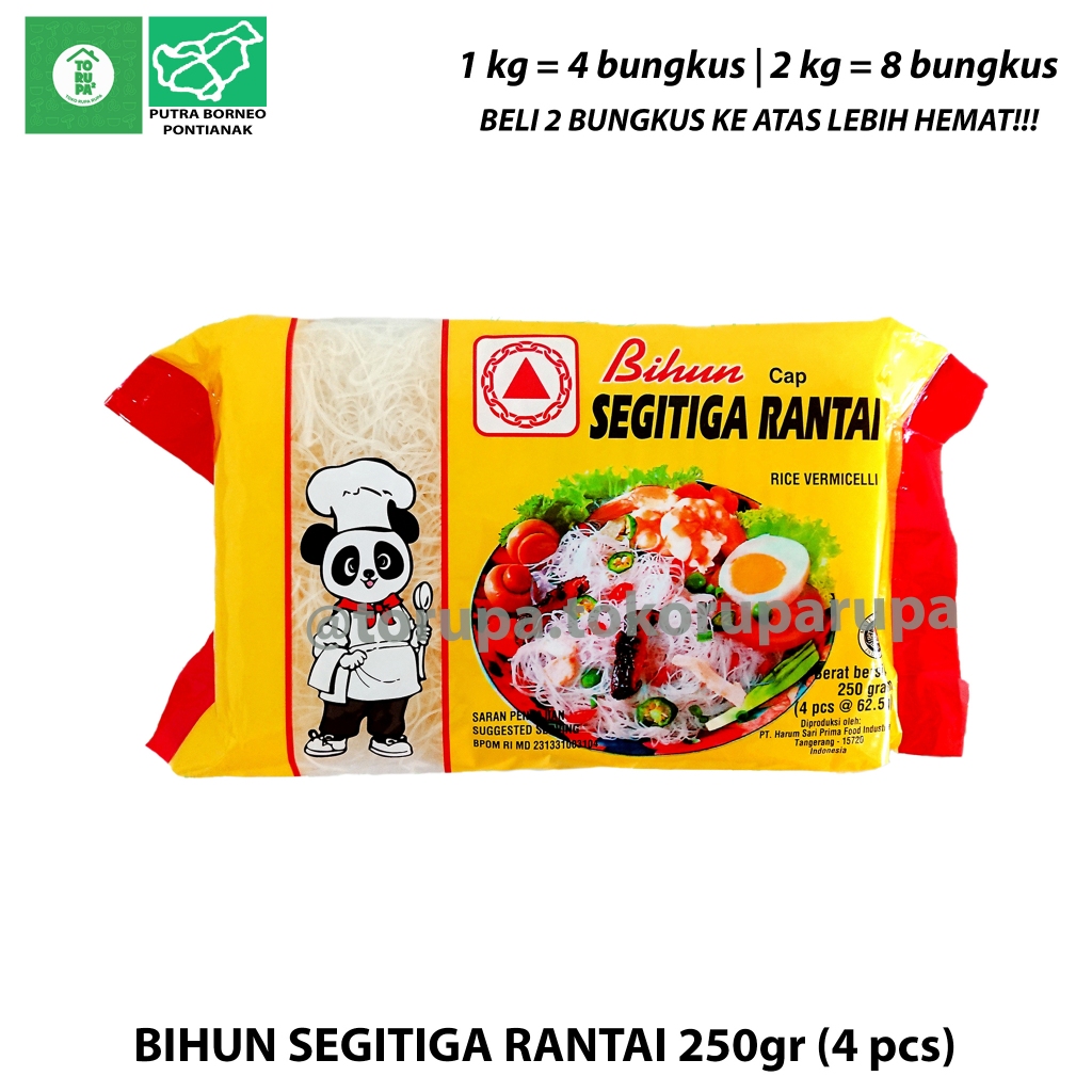 

Bihun Segitiga Rantai 250gr / Bihun Beras / Bihun Jagung / Rice Vermicelli Murah Murmer