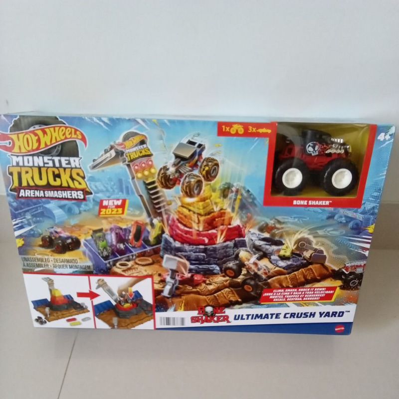 bone shaker monster trucks hotwheels arena smashers ultimate crush yard