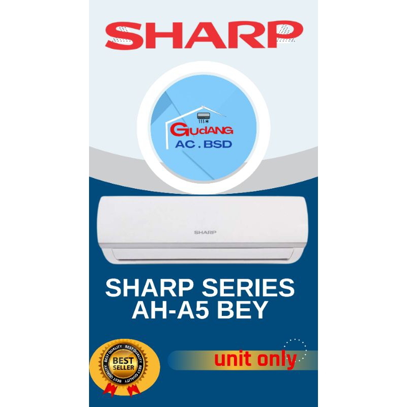 AC SHARP 1/2PK AH-A5 BEY (unit indoor dan outdoor)