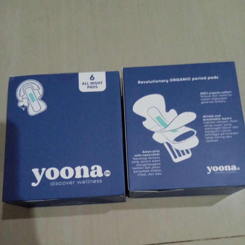 Yoona pembalut all night pads isi 6 pc 36 cm