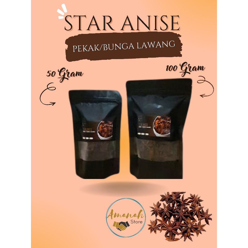 

50 GRAM PEKAK / BUNGA LAWANG / STAR ANISE / REMPAH