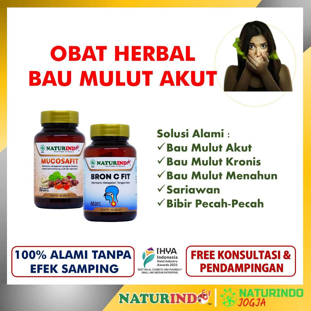 Jamu Herbal Bau Mulut Akut Penghilang Bau Mulut Obat Bau Mulut Mucosafit Naturindo