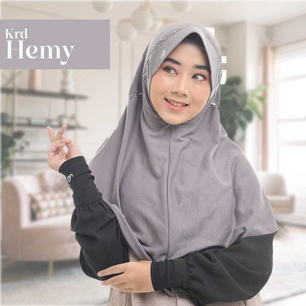 Kerudung Rabbani AN Hemy (Pita Serut dari Atas)