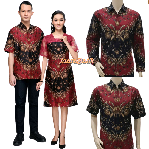 COUPLE DRESS MERAH BROKAT COUPLE DRESS MERAH BIGSIZE SERAGAM DRESS BATIK MERAH BAJU JUMBO MERAH SERA