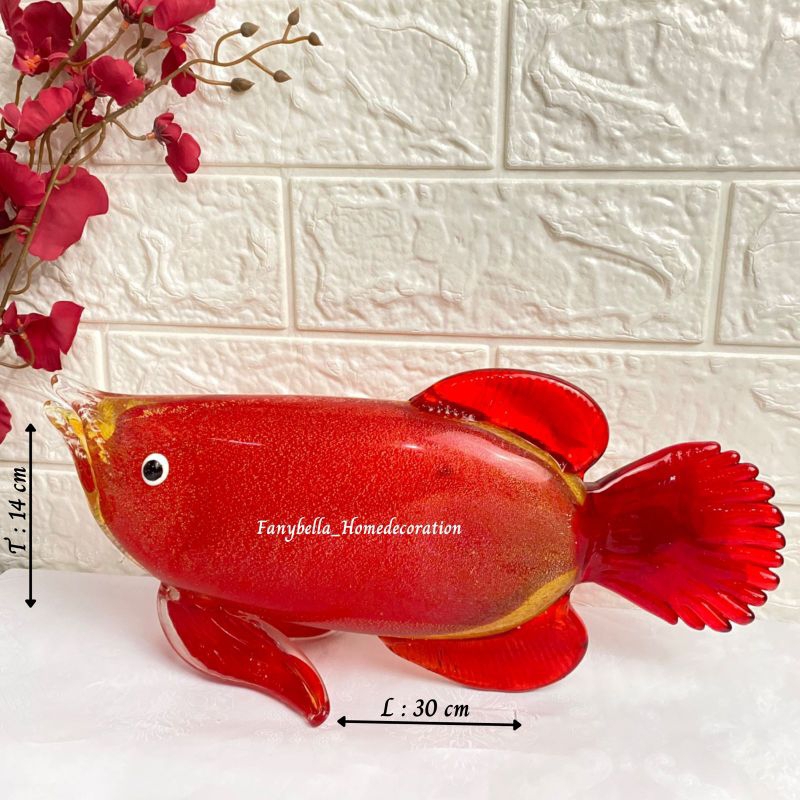 Pajangan Kristal Kaca Mewah Ikan Import Dekorasi Rumah