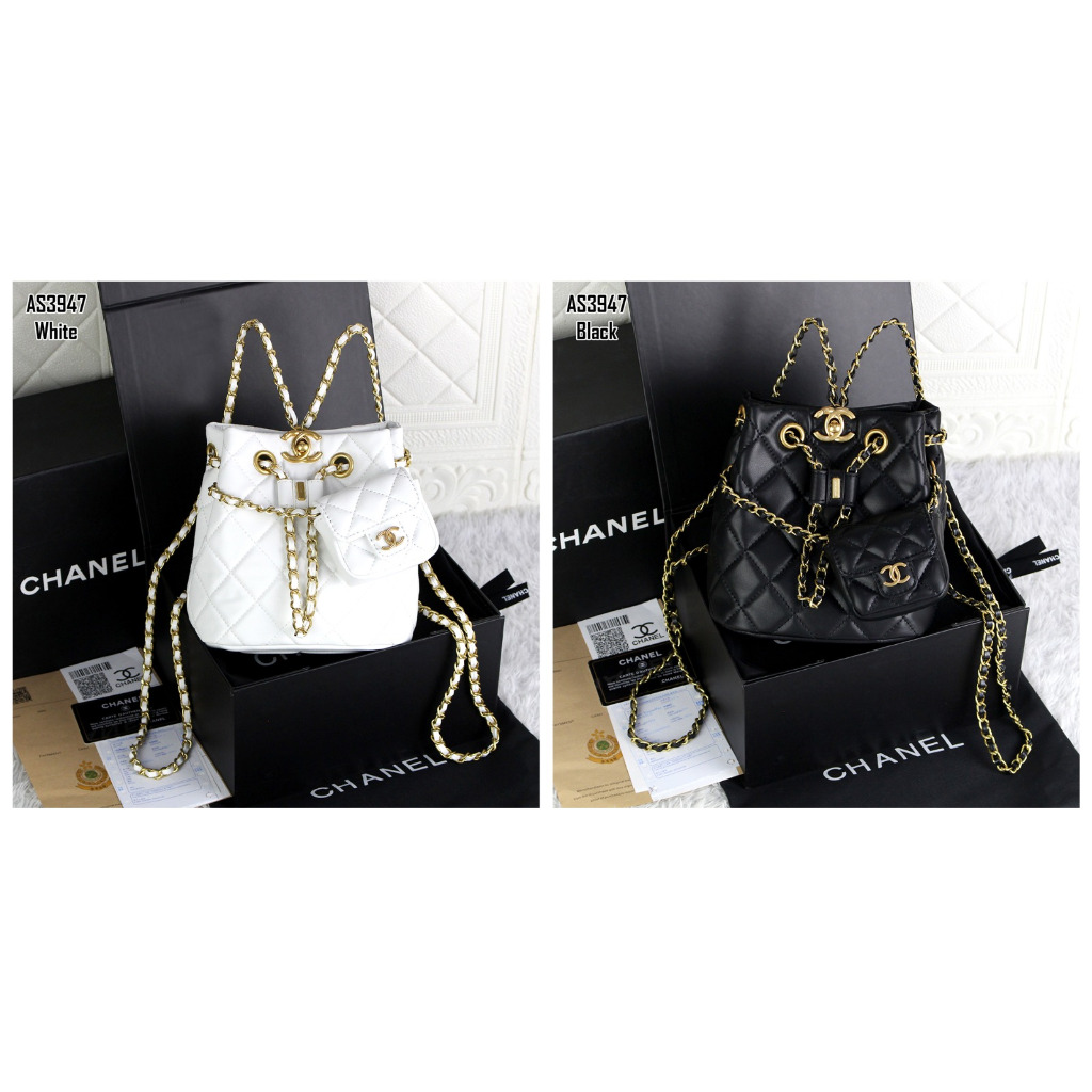 RANSEL CHANEL MINI SERUT NEO BUCKET BAG AS3947 f p