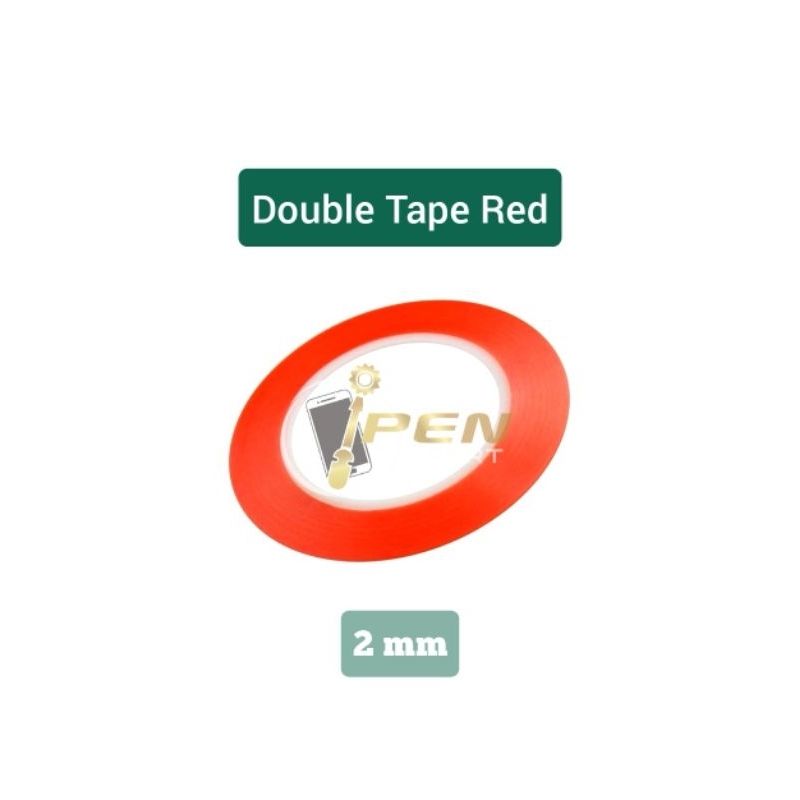 

Double Tape Merah 2 MM Adhesive Perekat Org