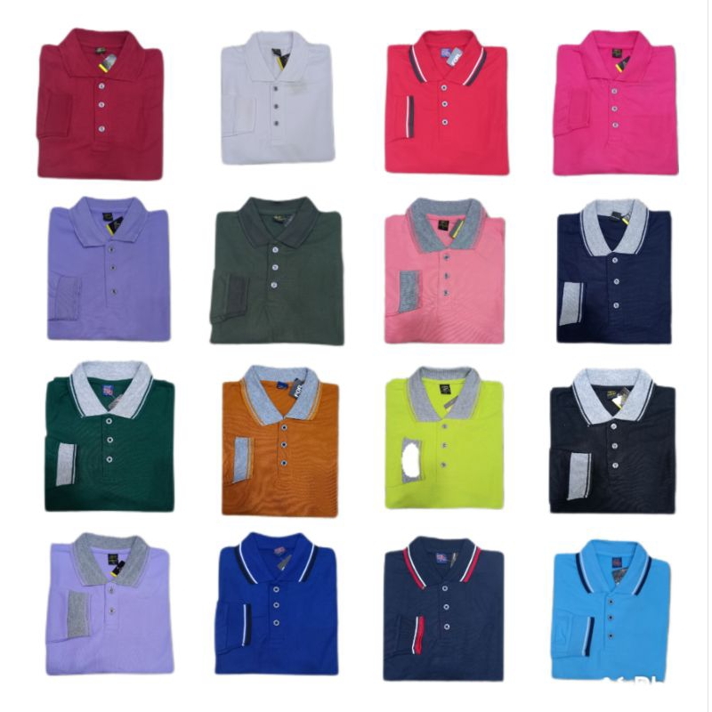 Polo Shirt Lengan Panjang Ukuran Jumbo Kaos Kerah Lengan Panjang Ukuran XXXL