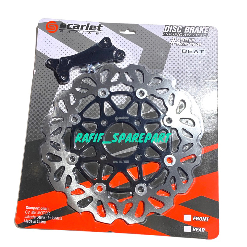PIRINGAN CAKRAM DEPAN BEAT KARBU SCOOPY CARBURATOR 260MM SCARLET RACING