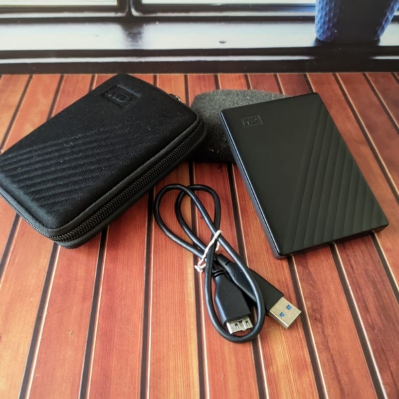 HDD Hardisk Harddisk Eksternal WD My Passport 1TB Hitam Full GamePC