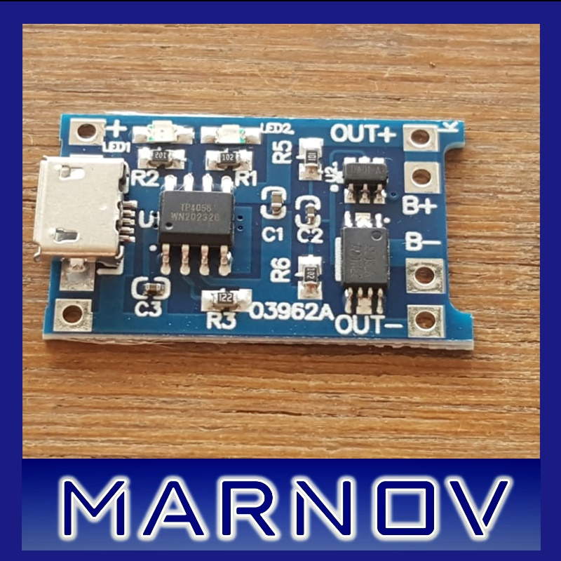 TP4056 Protection TP4056E 3.7V LiIon BMS LiPo Proteksi 1S Micro USB