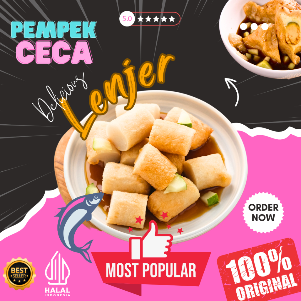 

PEMPEK LENJER BESAR / Pempek Frozen Asli Pempek Palembang / PEMPEK CECA / SATUAN / SNACK CEMILAN