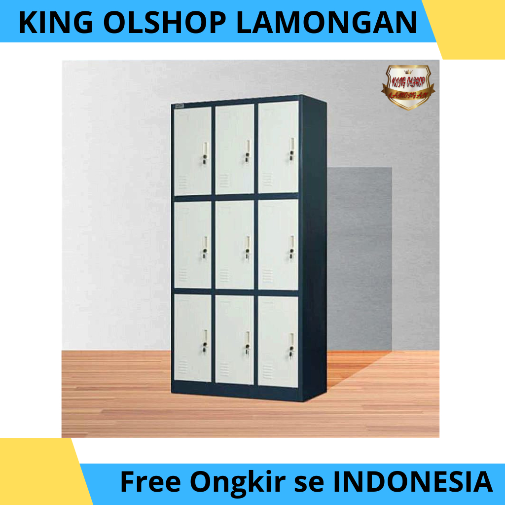 Lemari Besi Loker Emporium EL-9 / Lemari Arsip Atau Berkas Kantor [LAMONGAN]