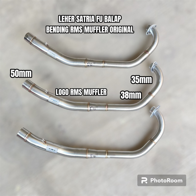 leher satria fu bending balap rms muffler original 35 38 50