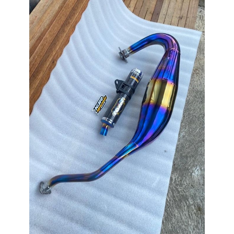 KNALPOT NINJA R/RR/SS SUPER COBRA MODEL BLUEMON KJR RACING INDONESIA