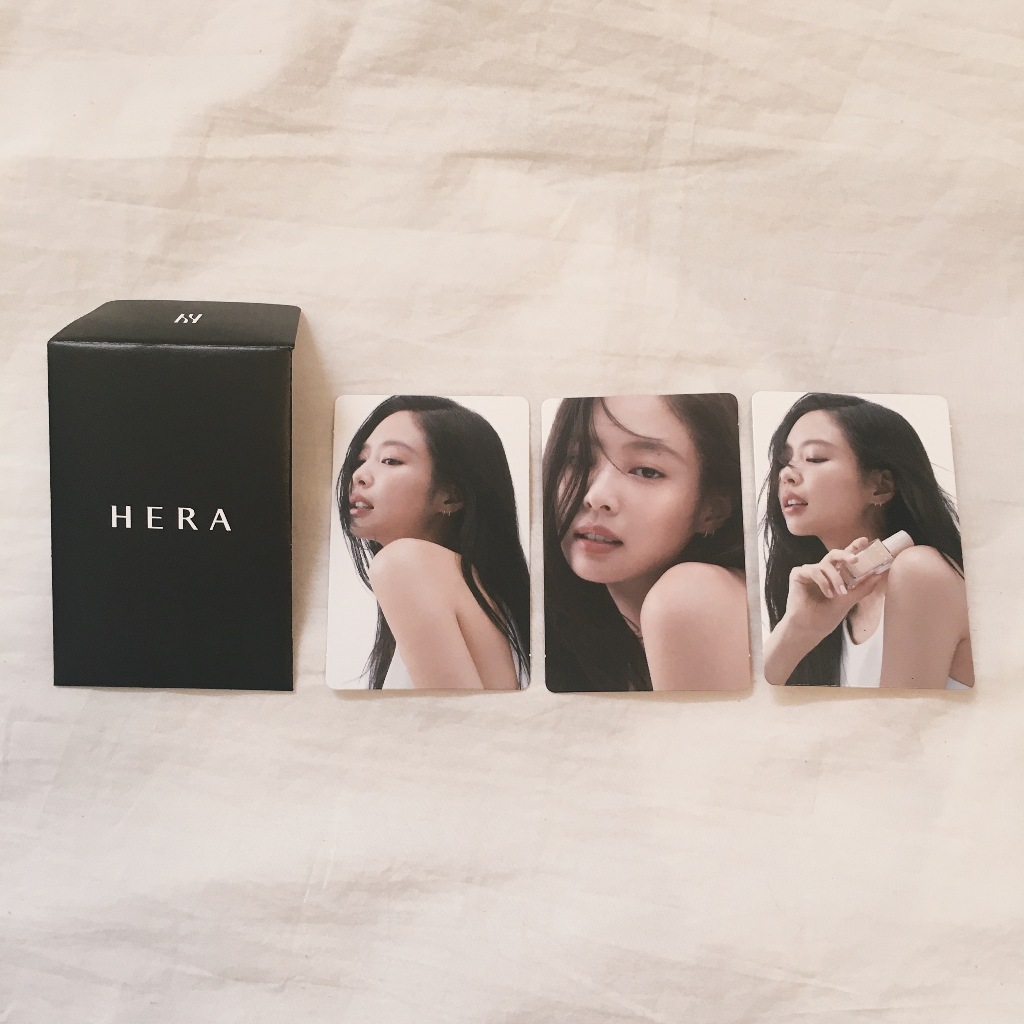BLACKPINK JENNIE HERA PC  PHOTOCARD OFFICIAL EVENT LIPSTICK THE ALBUM POSTCARD POB BENEFIT YG KTOWN 