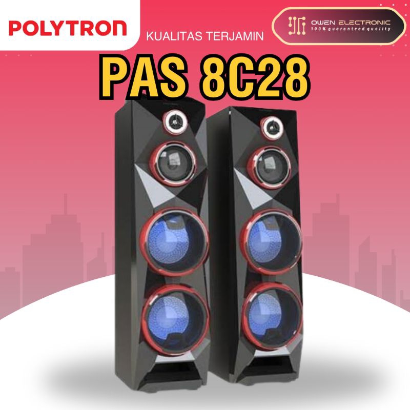 Polytron PAS 8C28/ pas8c28 Speaker aktif bluetooth karaoke