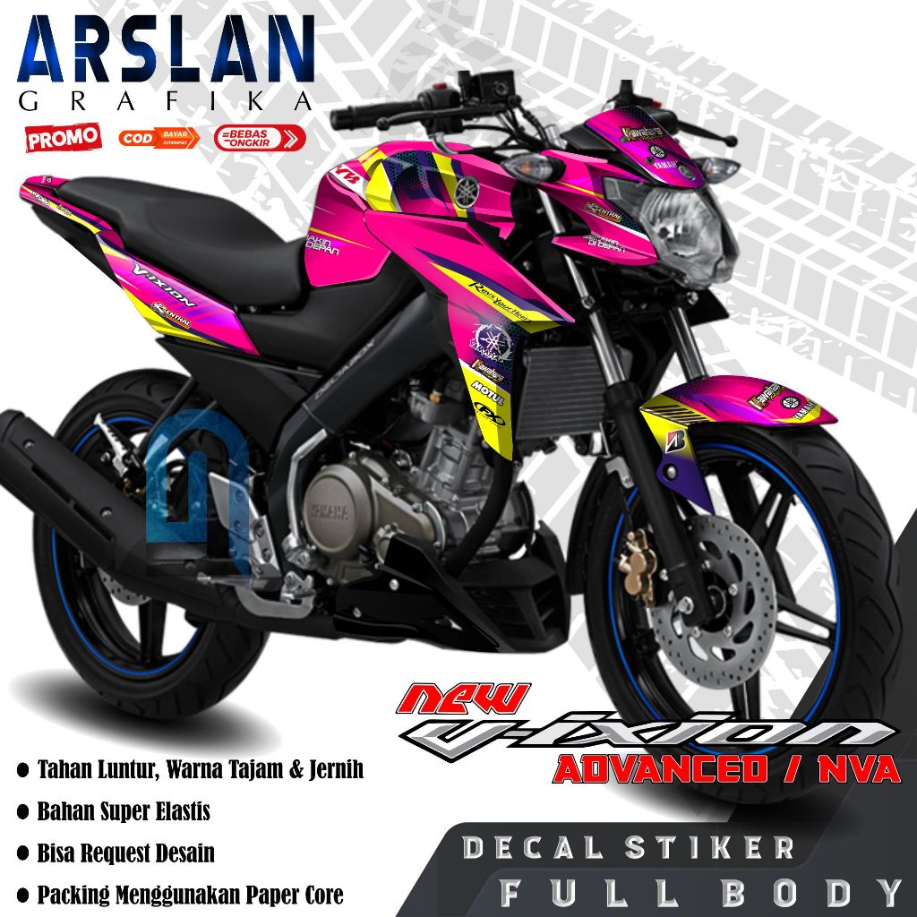 TERBARU Decal VIXION ADVANCE ROAD RACE Full Body Stiker VIXION ADVANCE ROAD RACE Full Body Motif Spe