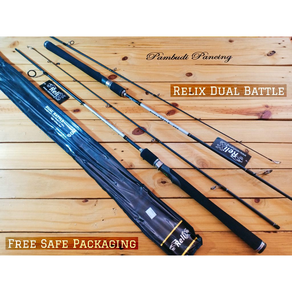 RELIX | Joran RELIX DUAL BATTLE Spinning Fishing Rod - 602 M 8-16 LB | Panjang 180 cm Line 8-16 lbs 