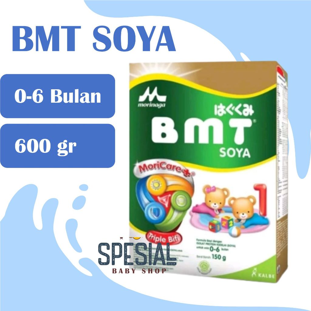 BMT Soya 0-6 BULAN 600gr 300gr Paradiges Susu Soya Untuk Anak Alergi Susu Sapi 0-6 Bln- morinaga bmt