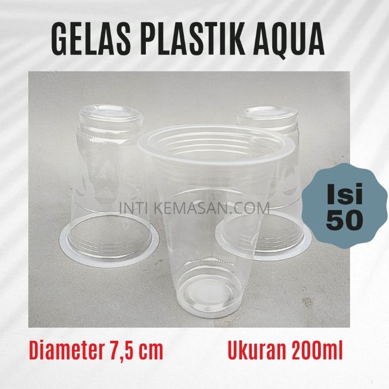 GELAS PLASTIK AQUA 200ml