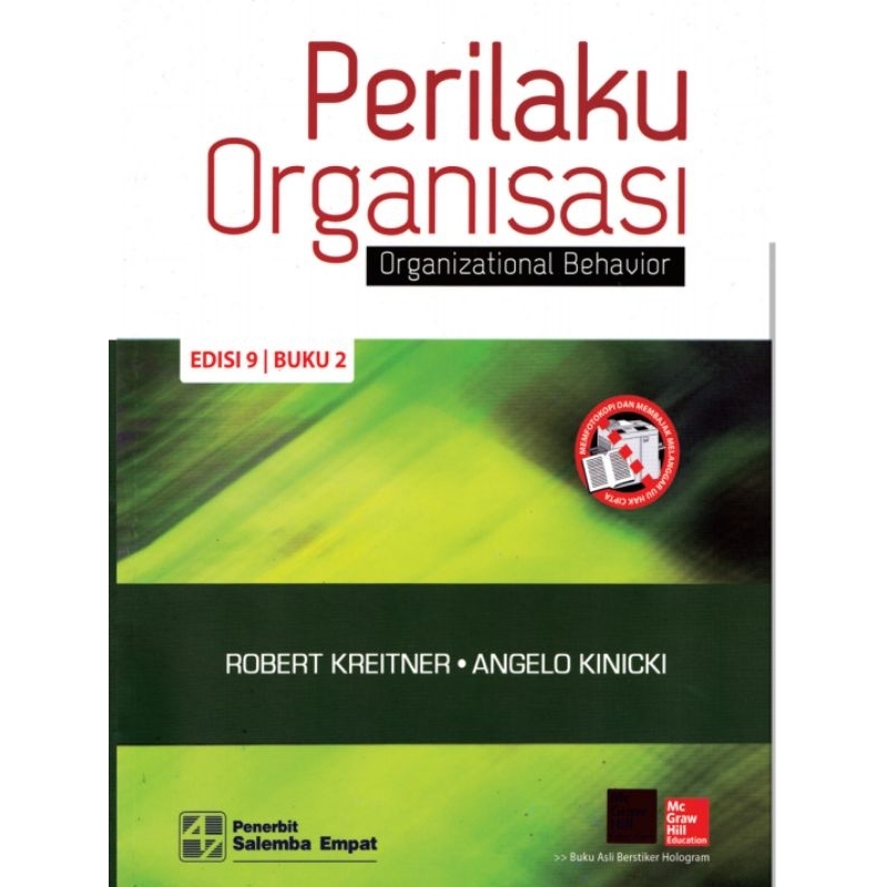 

PERILAKU ORGANISASI BEHAVIOR edisi 9 buku 2 by ROBERT KREITNER - KINICKI