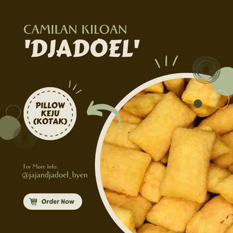 

PILLOW Rasa KEJU (KOTAK) 250gram | snack ektrudat