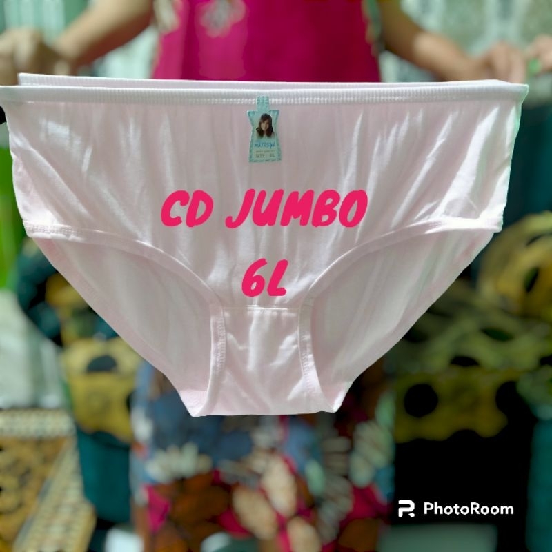 CD wanita ukuran 6L super jumbo muat sampai 120 kg Celana dalam wanita size XXXXXL